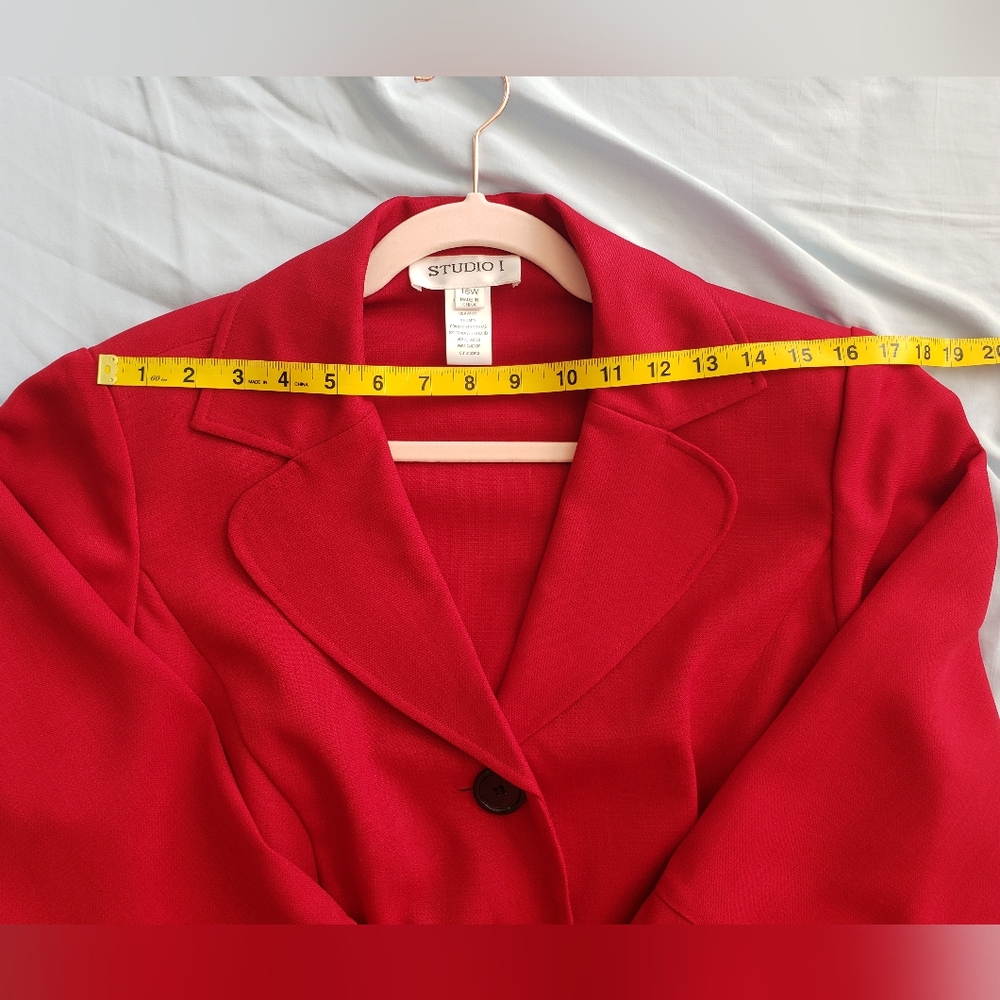 Tailored Shoulder Pads Classic Blazer Suit Jacket With Notch Lapel Vintage Look - Picture 7 of 11